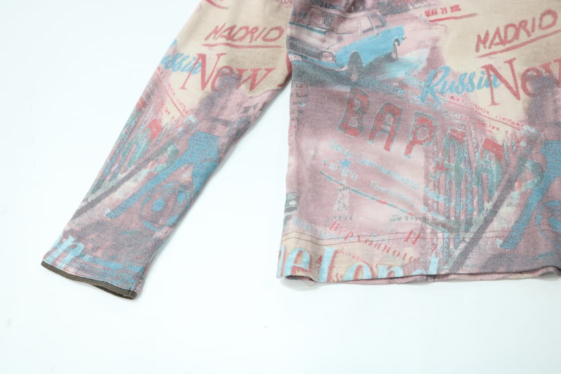 Ammlette 암렛 빈티지 시티 그래픽 하이넥 롱슬리브 티셔츠 상품이미지7