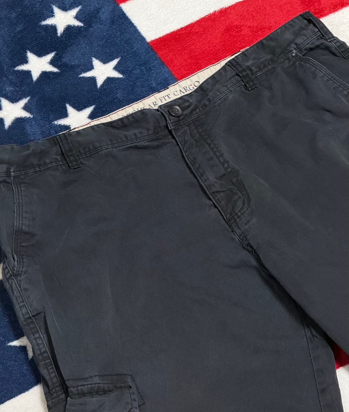 EASY Clothing Supplies 워시드 블랙 카고팬츠 루즈핏  상품이미지6