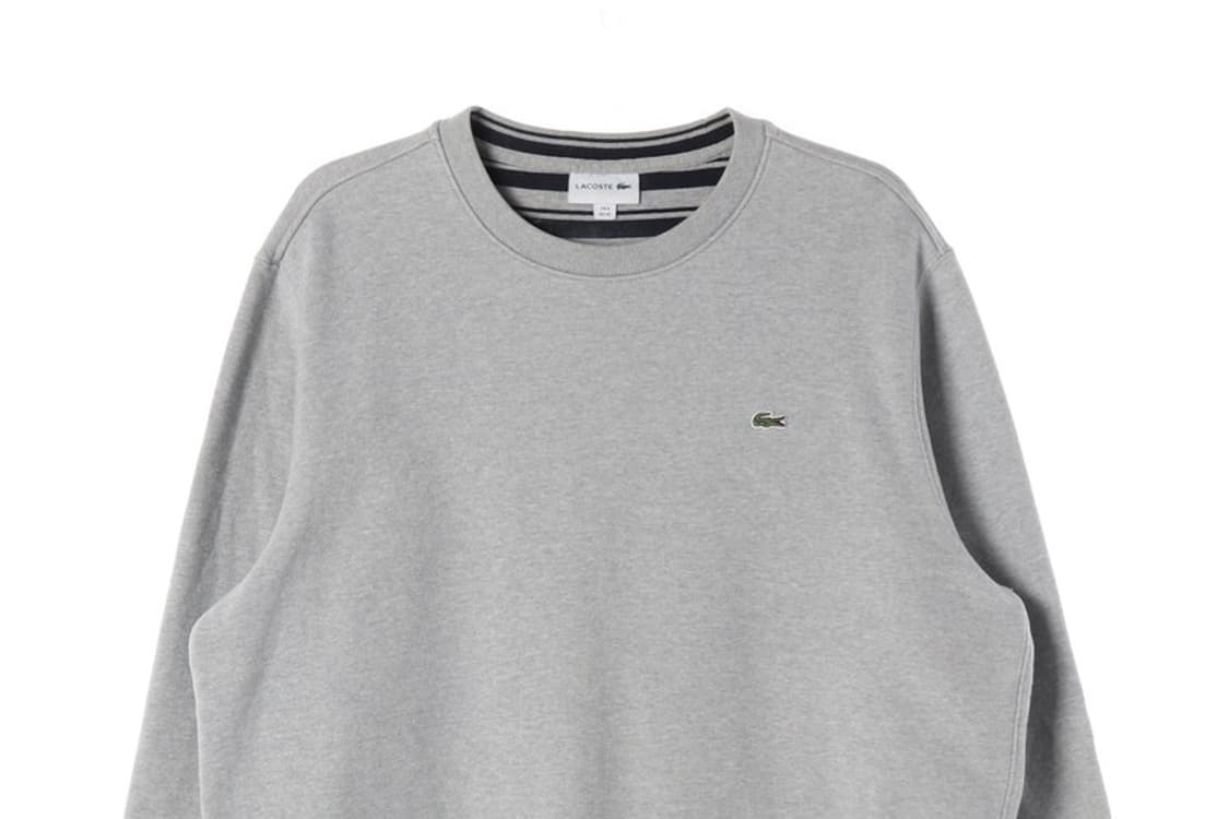 라코스테 시그니처 크록 로고 그레이 맨투맨 XL 상품이미지3