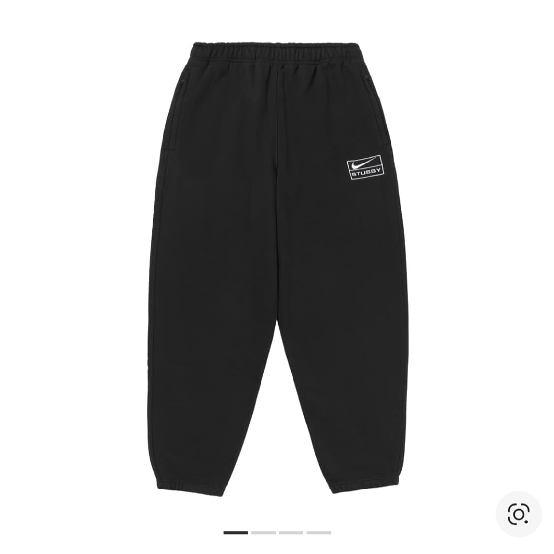 나이키 스투시 워시드 플리츠 팬츠 블랙 상품이미지1