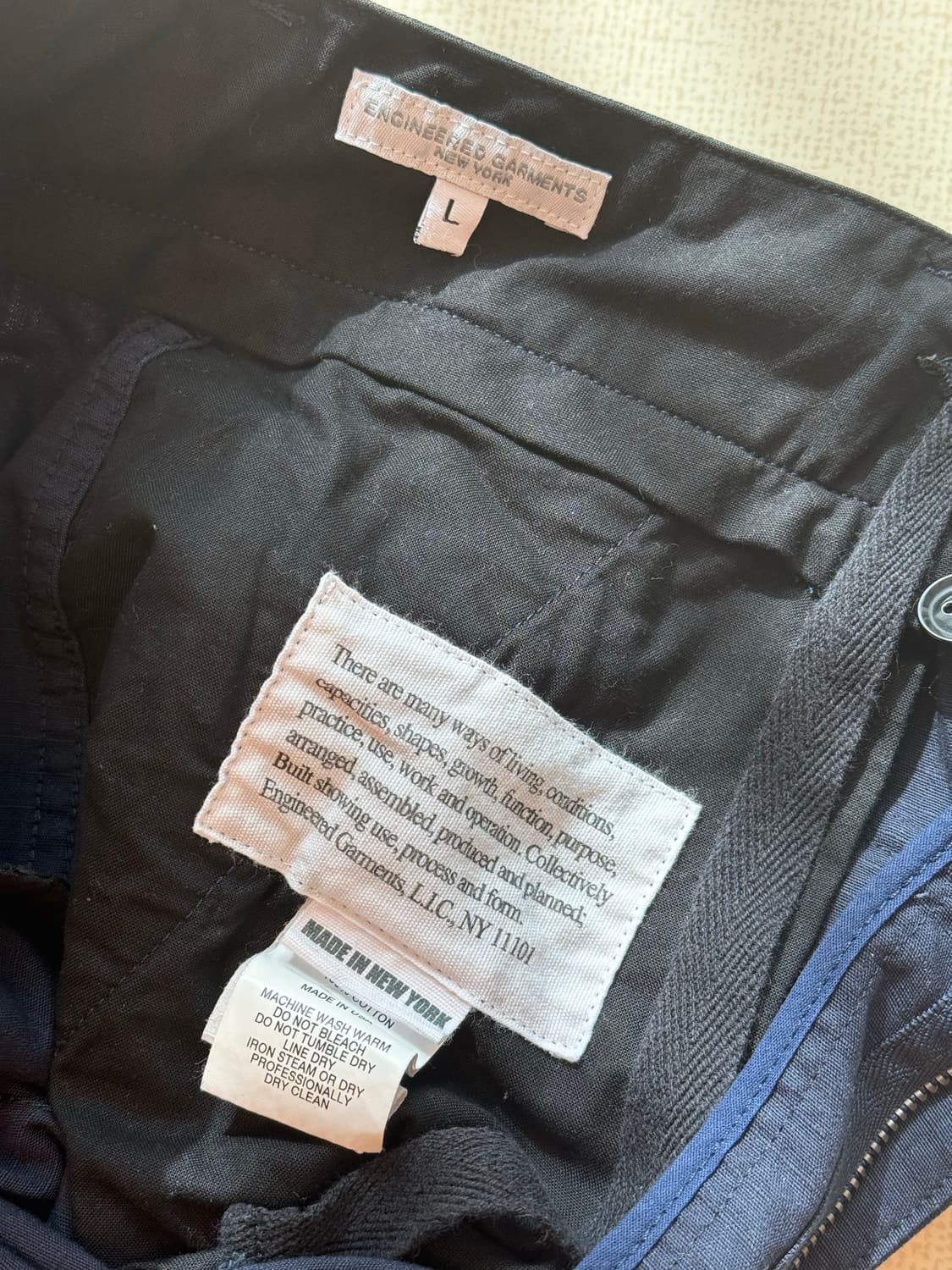 엔지니어드가먼츠 FA팬츠 네이비 L 상품이미지3