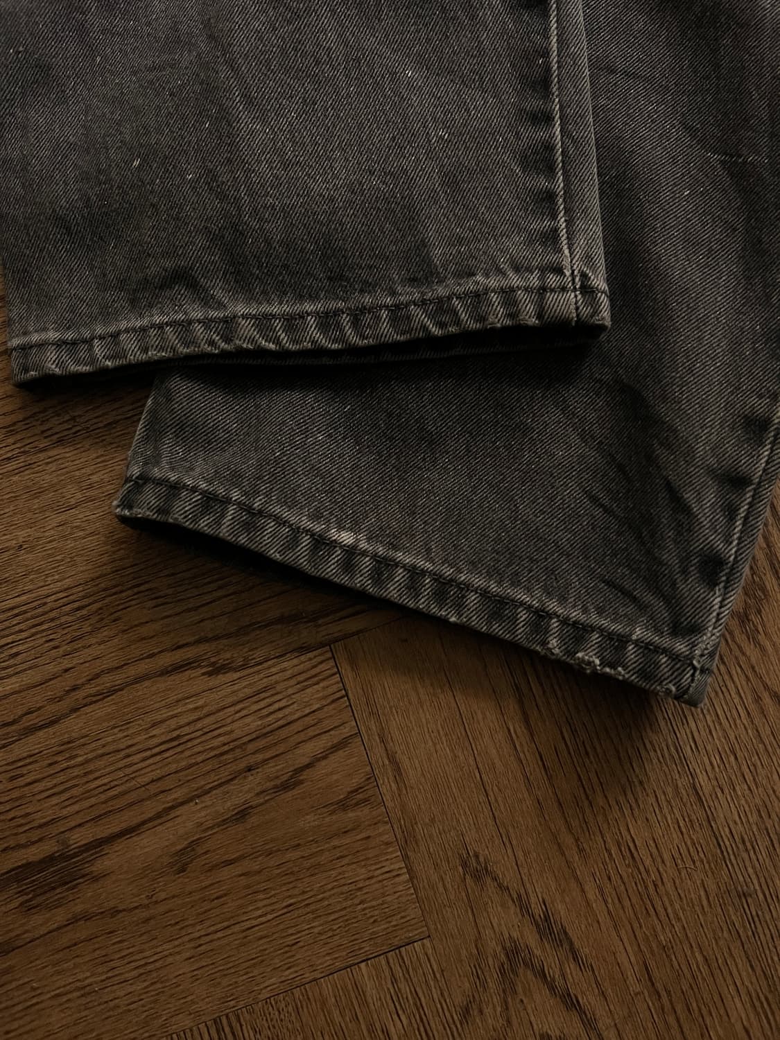 [33]00's 리바이스 USA 550 블랭크탭 페인티드 흑청 데님 팬츠 상품이미지5