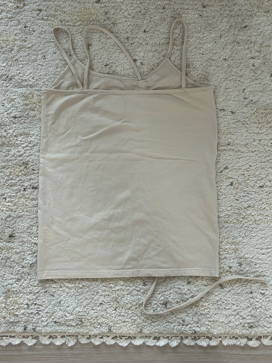 이엠엠 emm 셔링 슬리브리스 티셔츠 크림 상품이미지6