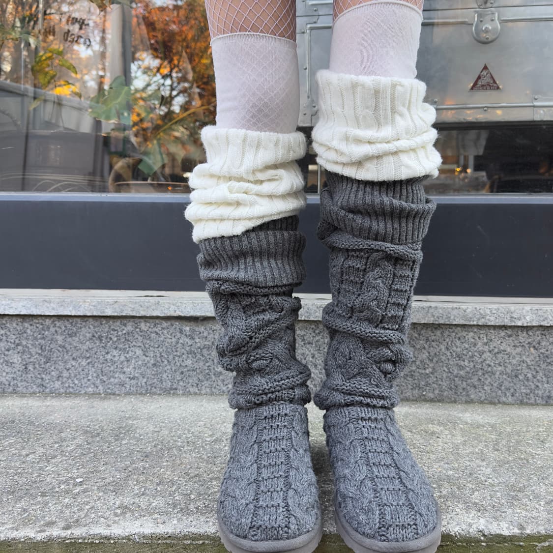 00s 리미티드 에디션 XL 롱 니트 카디 부츠 상품이미지7