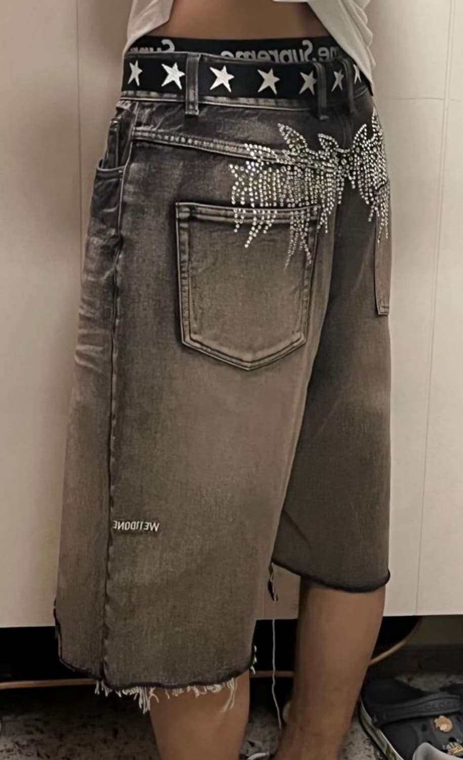 (새 상품) WE11DONE 보석 데님 쇼츠 상품이미지6