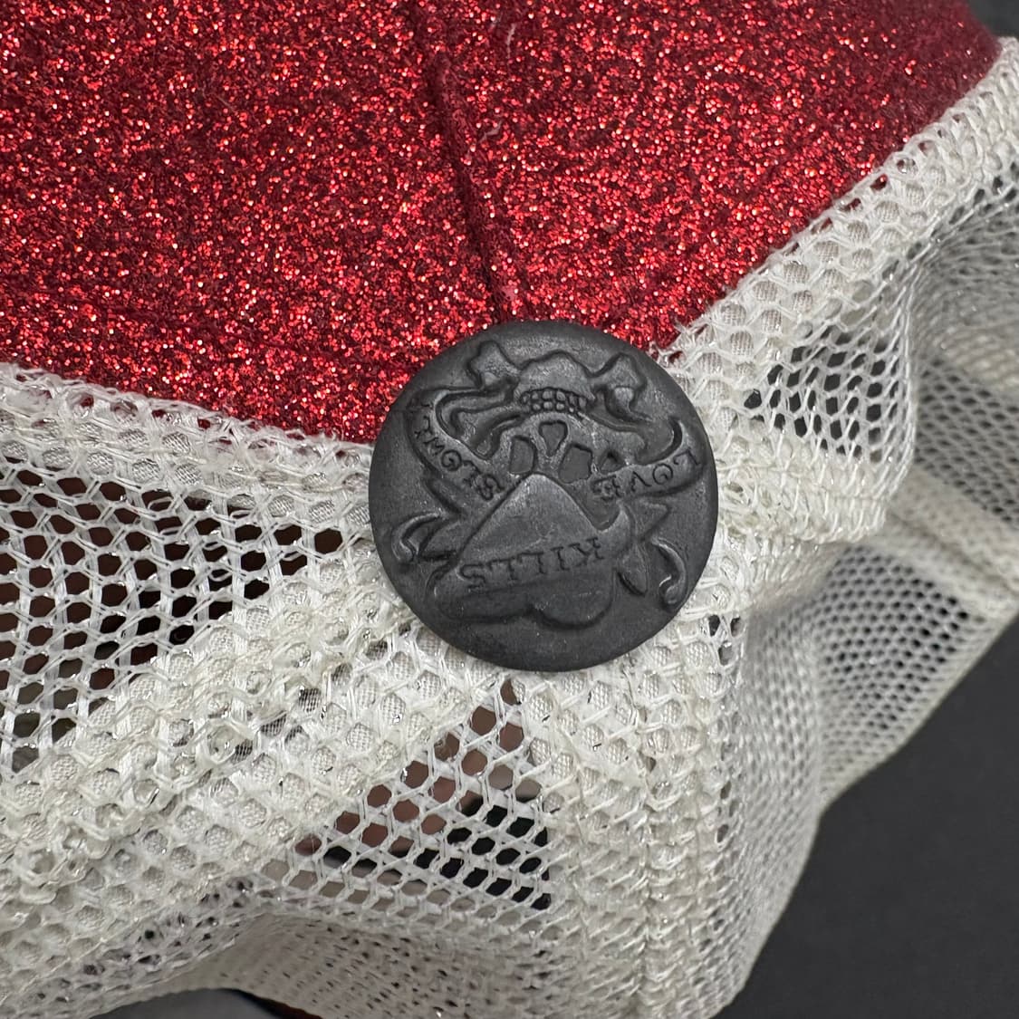 에드하디 레드 스컬 메쉬캡 상품이미지5