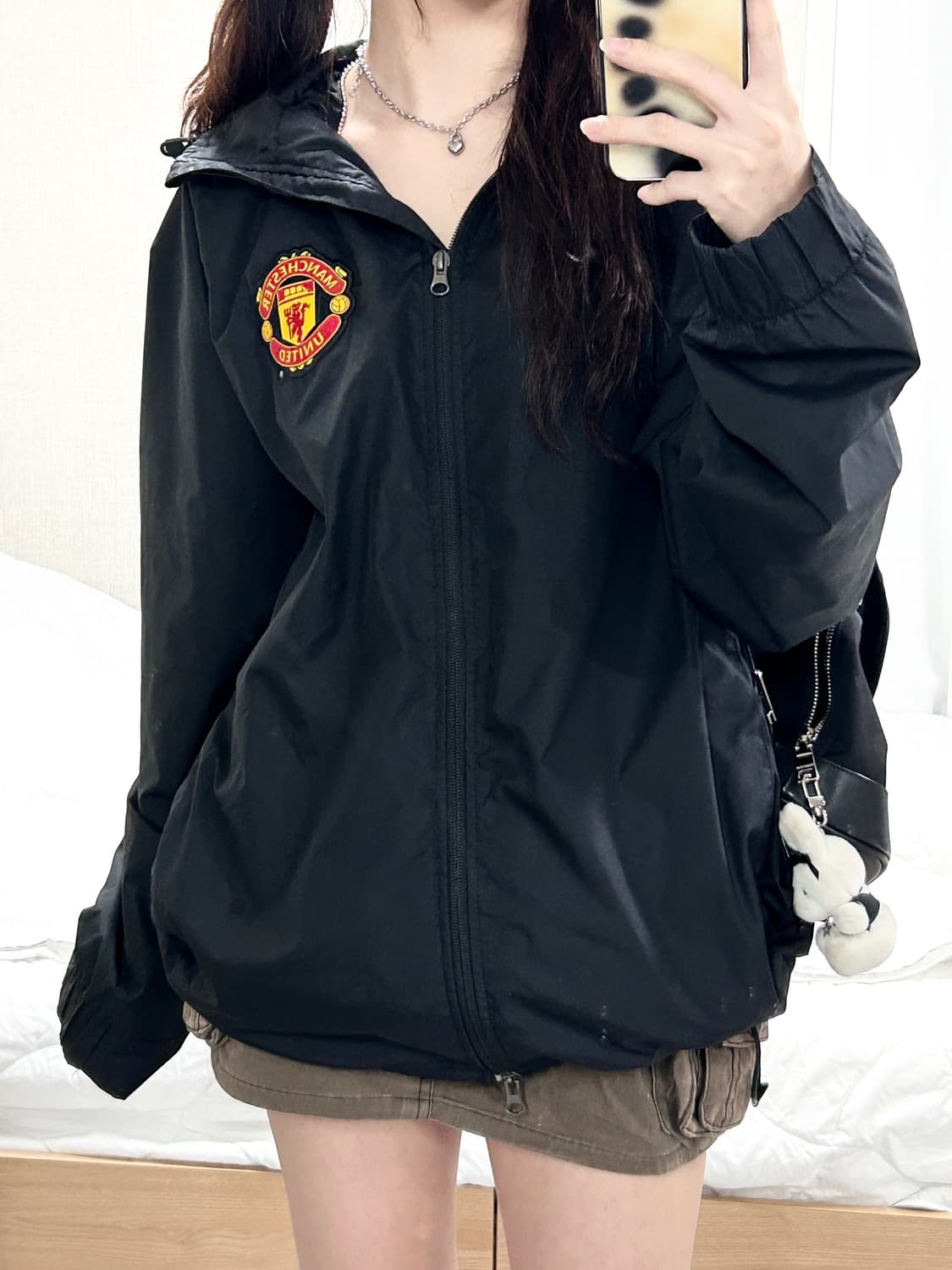 나이키 맨유 투웨이 블랙 바람막이 상품이미지3