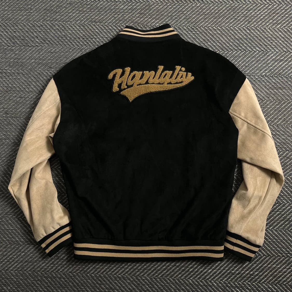 빈티지 Hanralis 빅로고 스웨이드 스타디움 바시티 자켓y 4472 상품이미지5