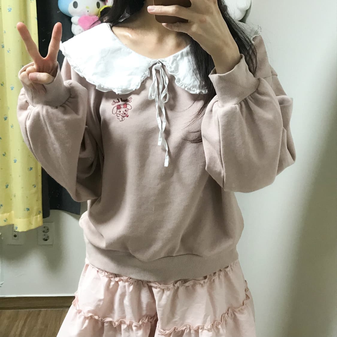 빈티지 핑크 마이멜로디 티셔츠 히메갸루 로걀 라떼 히메카지 모리걸 긱시크 상품이미지1
