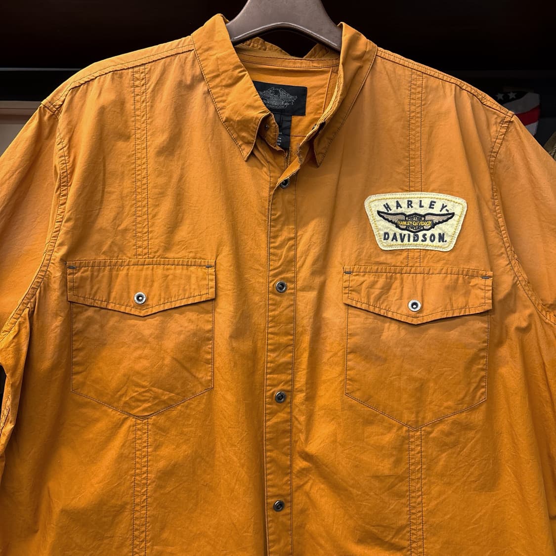 할리데이비슨 레이싱 #1 펠트 와펜 라이트 코튼 하프셔츠 N1072 상품이미지3