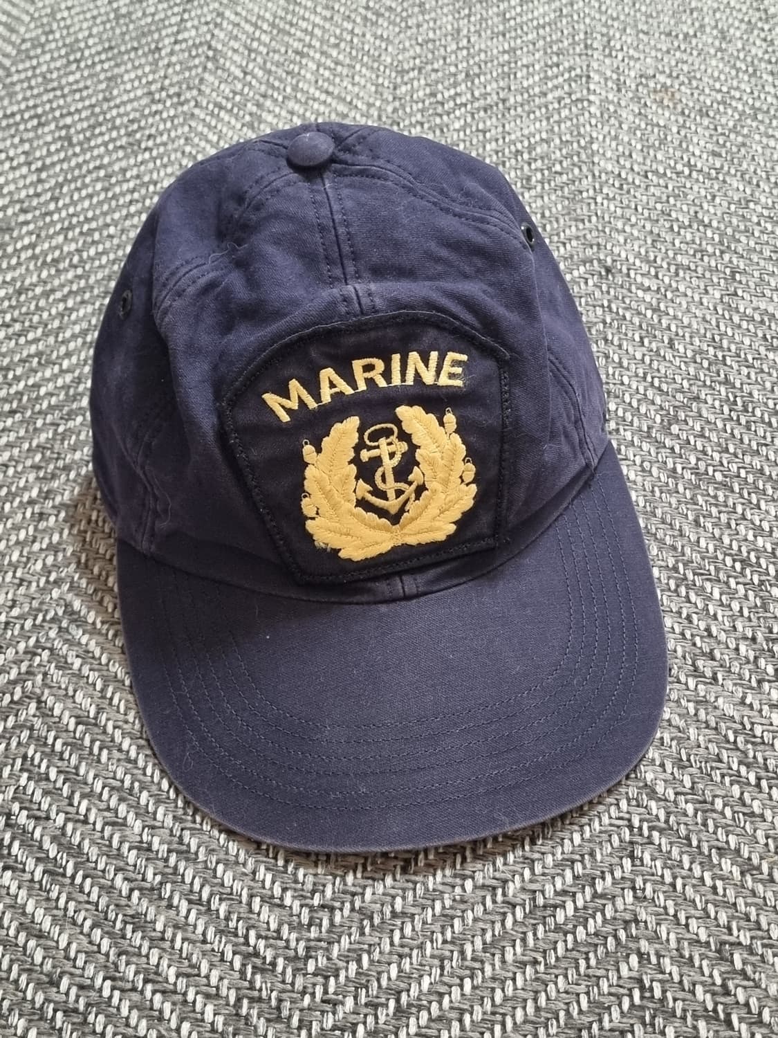 MARINE 자수 네이비 캡 상품이미지1