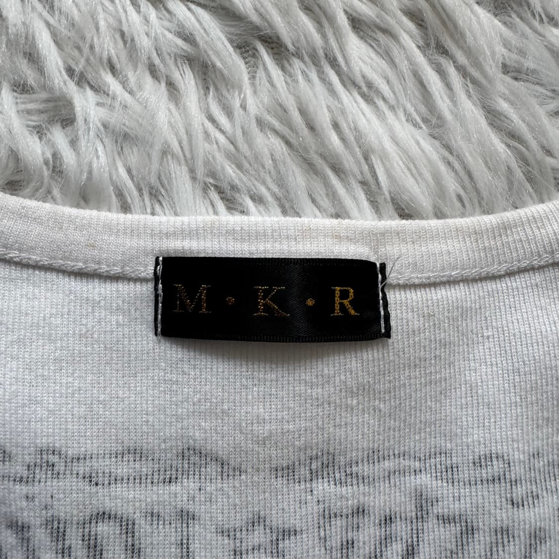MRK 일본빈티지 y2k 슬림핏 크롭티 오리엔탈 크롭 반팔 M 38 상품이미지4