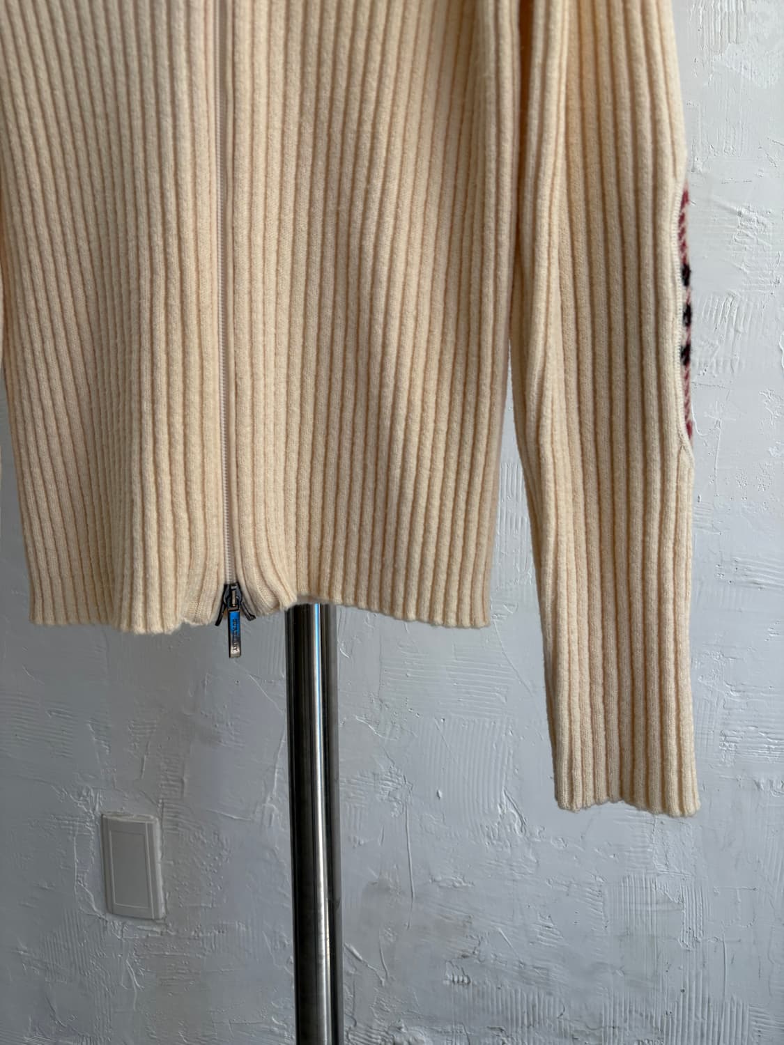 버버리 아이보리 노바체크 패치 니트 집업 상품이미지5