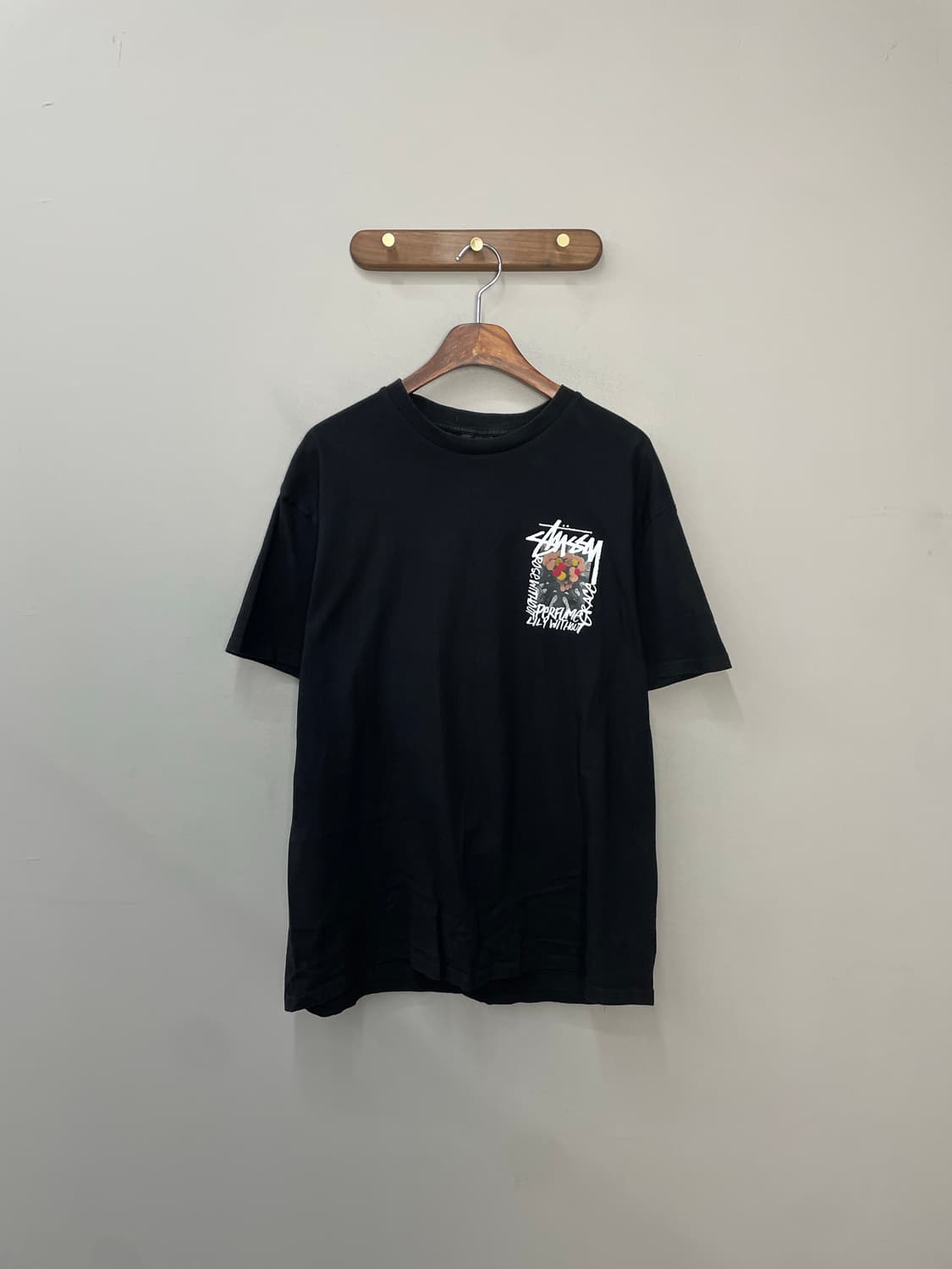 스투시 카멜리아 피그먼트 다이드 블랙 반팔 H1830 상품이미지3