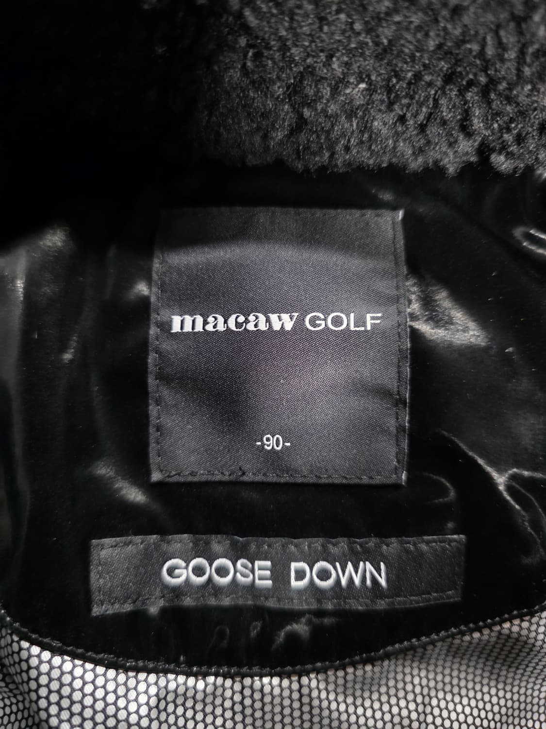 마코 골프 여성 폭스퍼 구스패딩 유광블랙. 싸이즈  90.  55
 상품이미지5