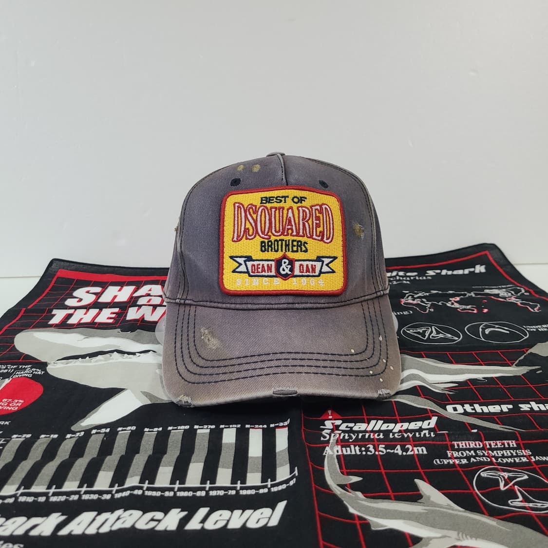 디스퀘어드2 빈티지 데미지 워싱 썬페이딩 모자 볼캡 상품이미지2
