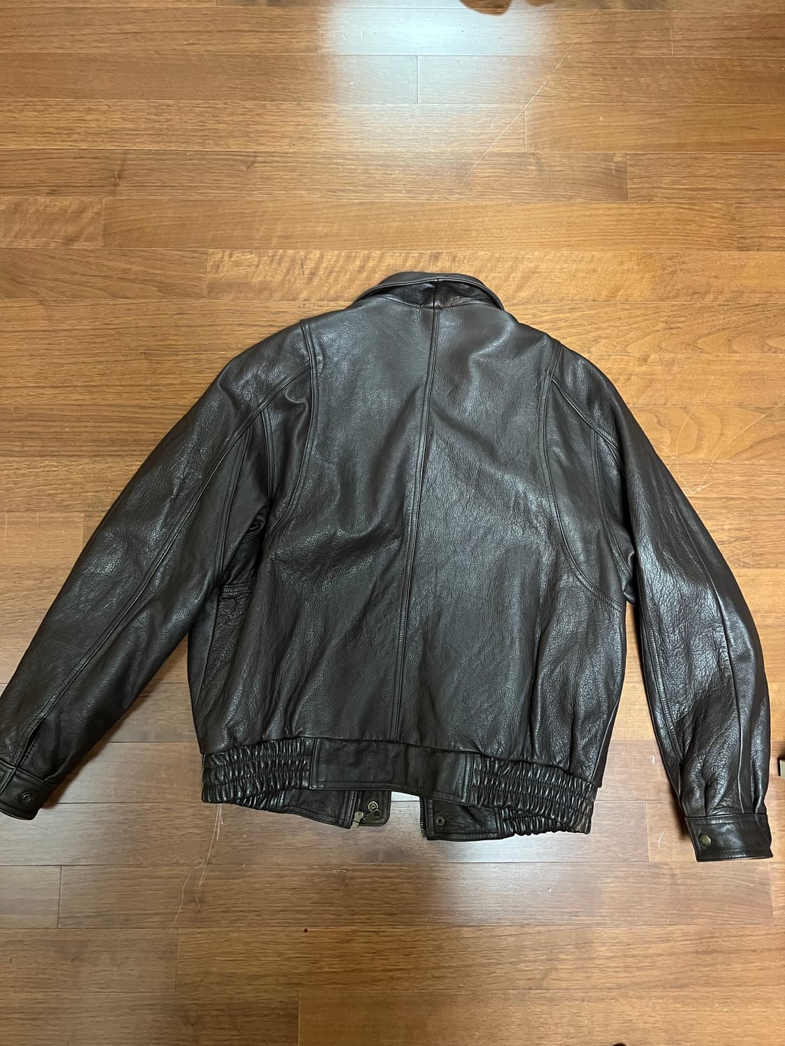 빈티지 레더 자켓 브라운 상품이미지2