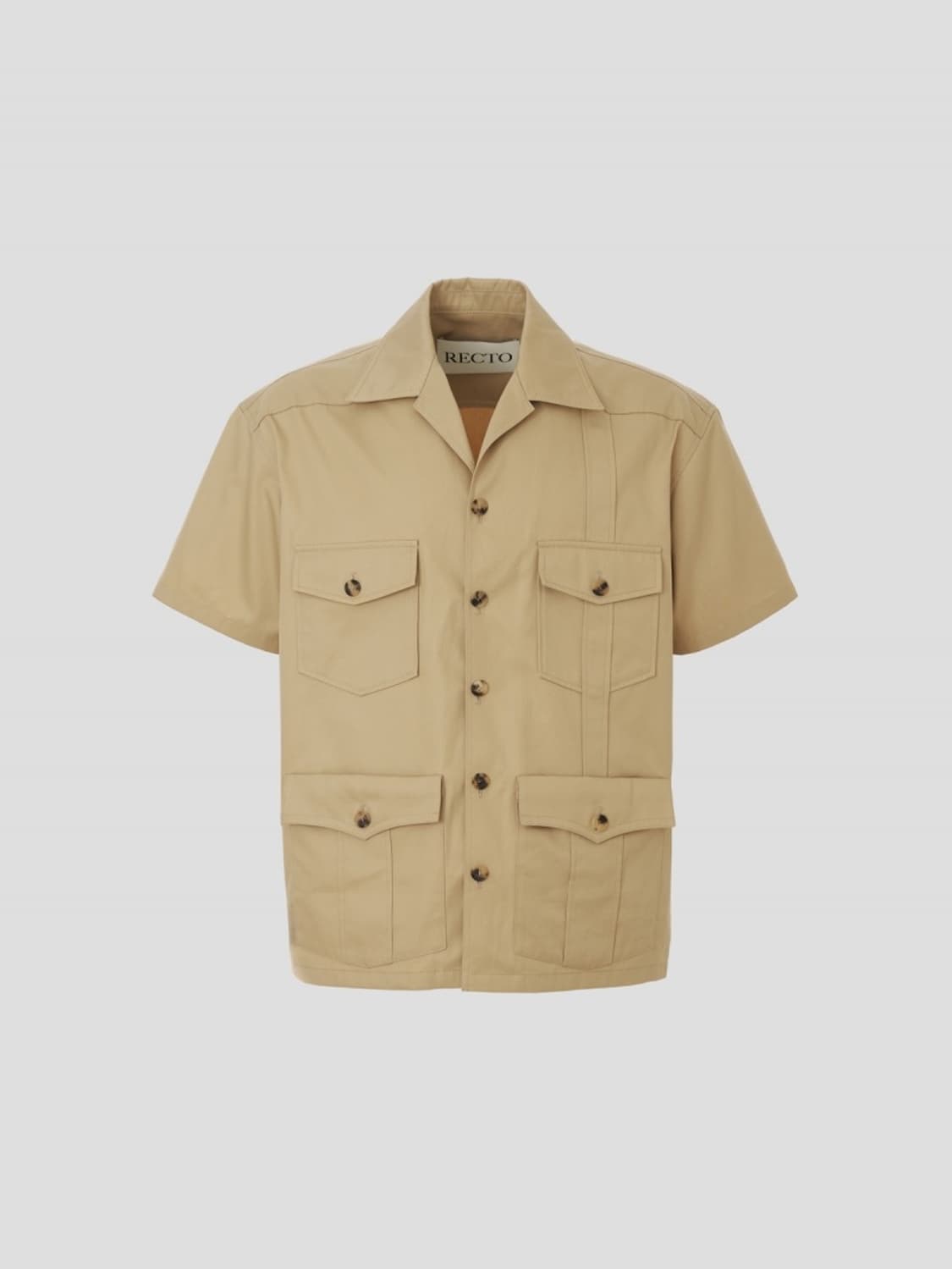 [할인] 렉토 24S/S 매트 코튼 멀티포켓셔츠 베이지 상품이미지3
