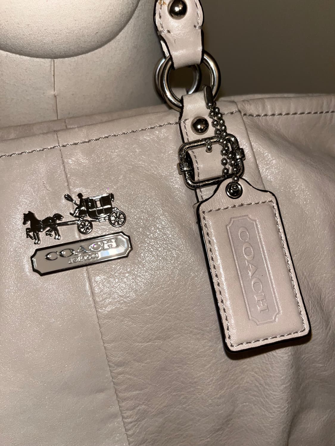Coach Cream Gray Shoulder Bag 상품이미지6