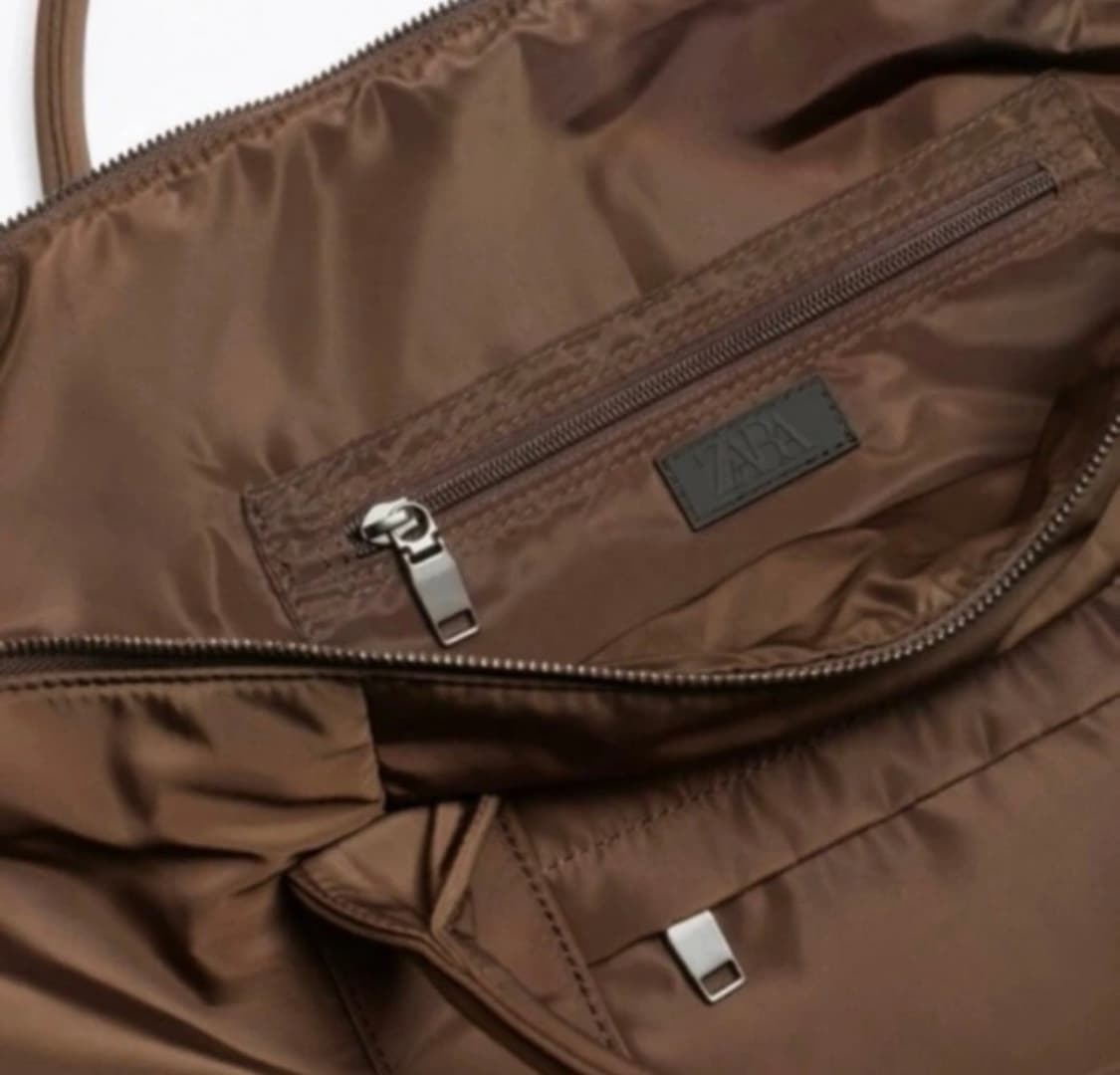 (Zara) 자라 남성 소프트 볼링백 (브라운) 상품이미지5