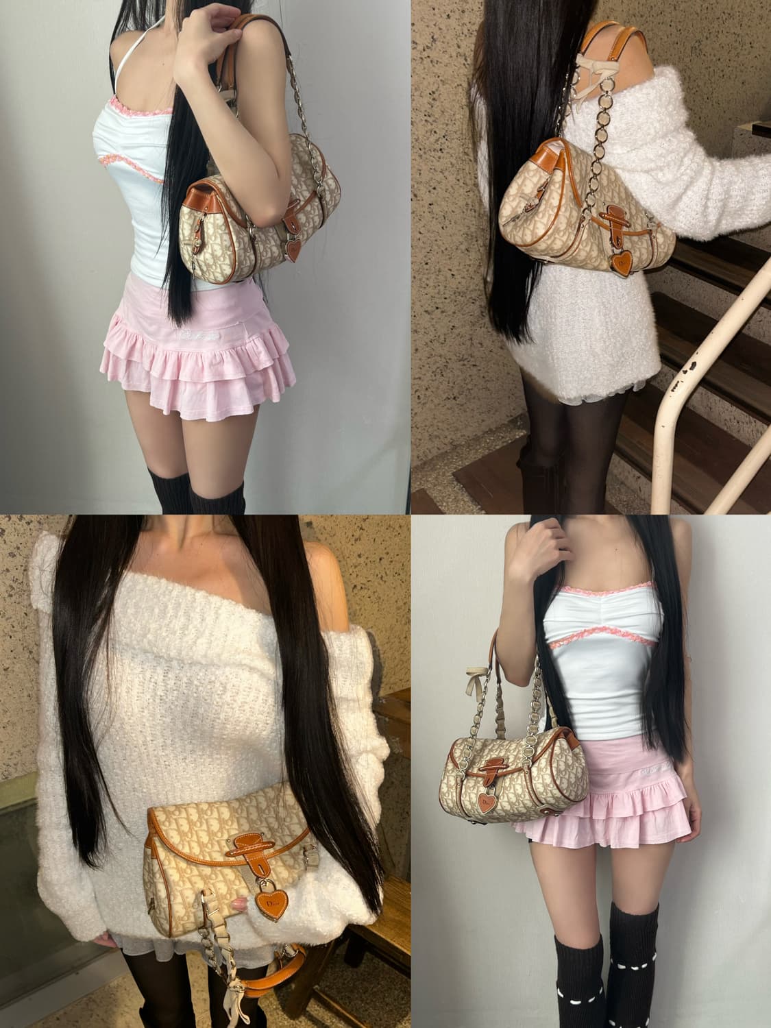 디올 로맨틱 트로터 하트 참 숄더백 상품이미지3