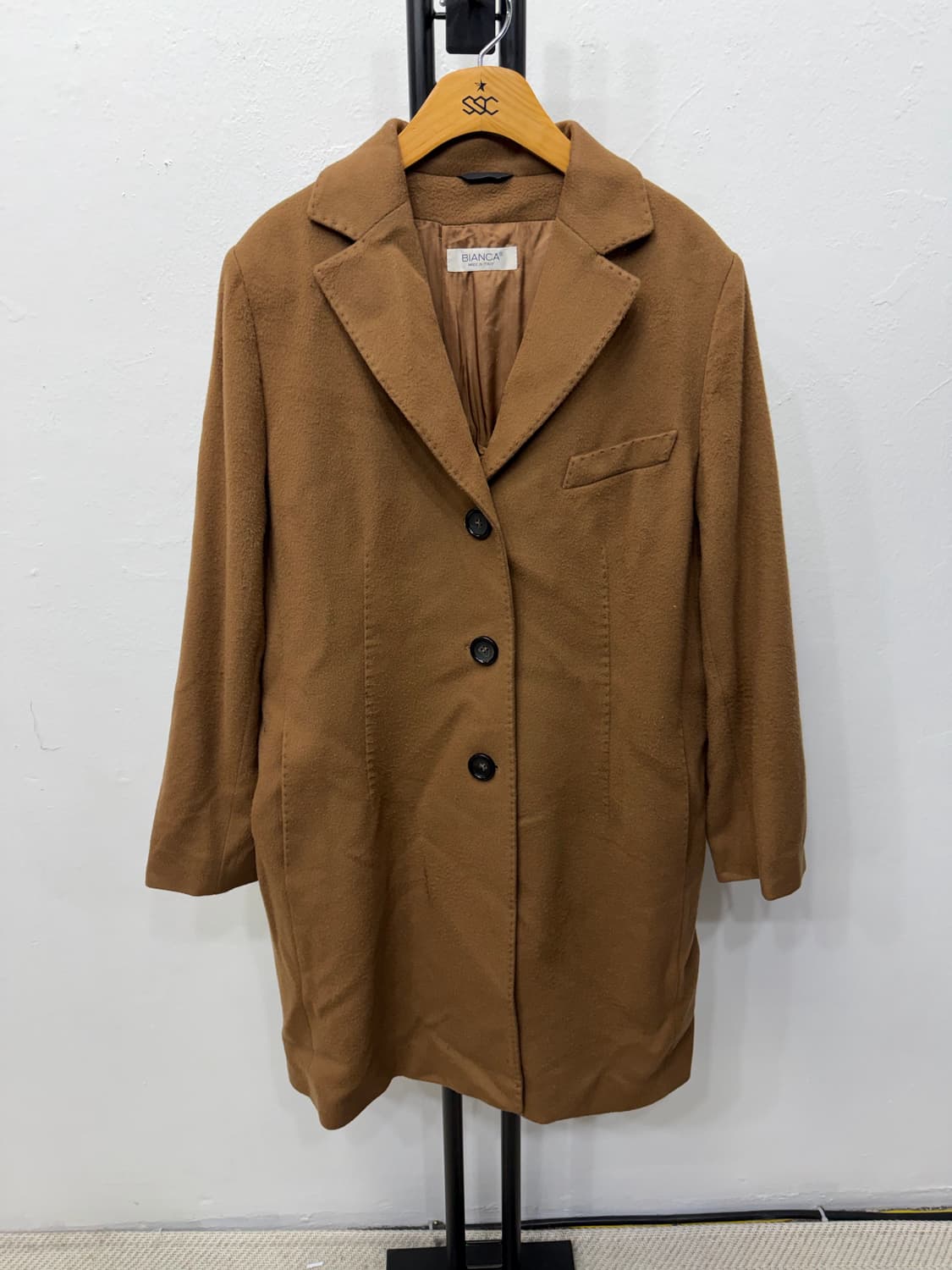 정품) 비앙카 여성 울 코트 브라운 48 상품이미지1