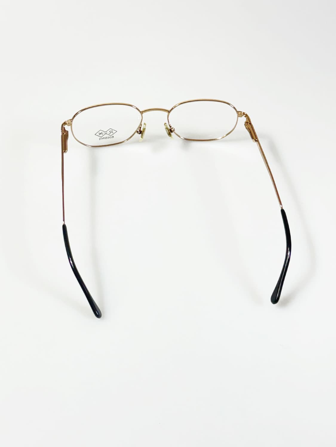 90s ROSSINIS 골드 메탈 슬림 스퀘어 빈티지 안경 상품이미지5
