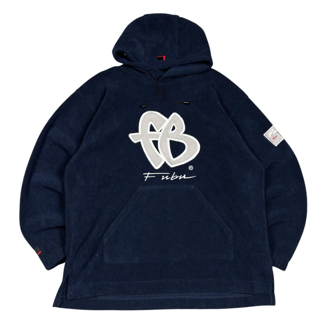 후부 네이비컬러 플리스 후드티 상품이미지1