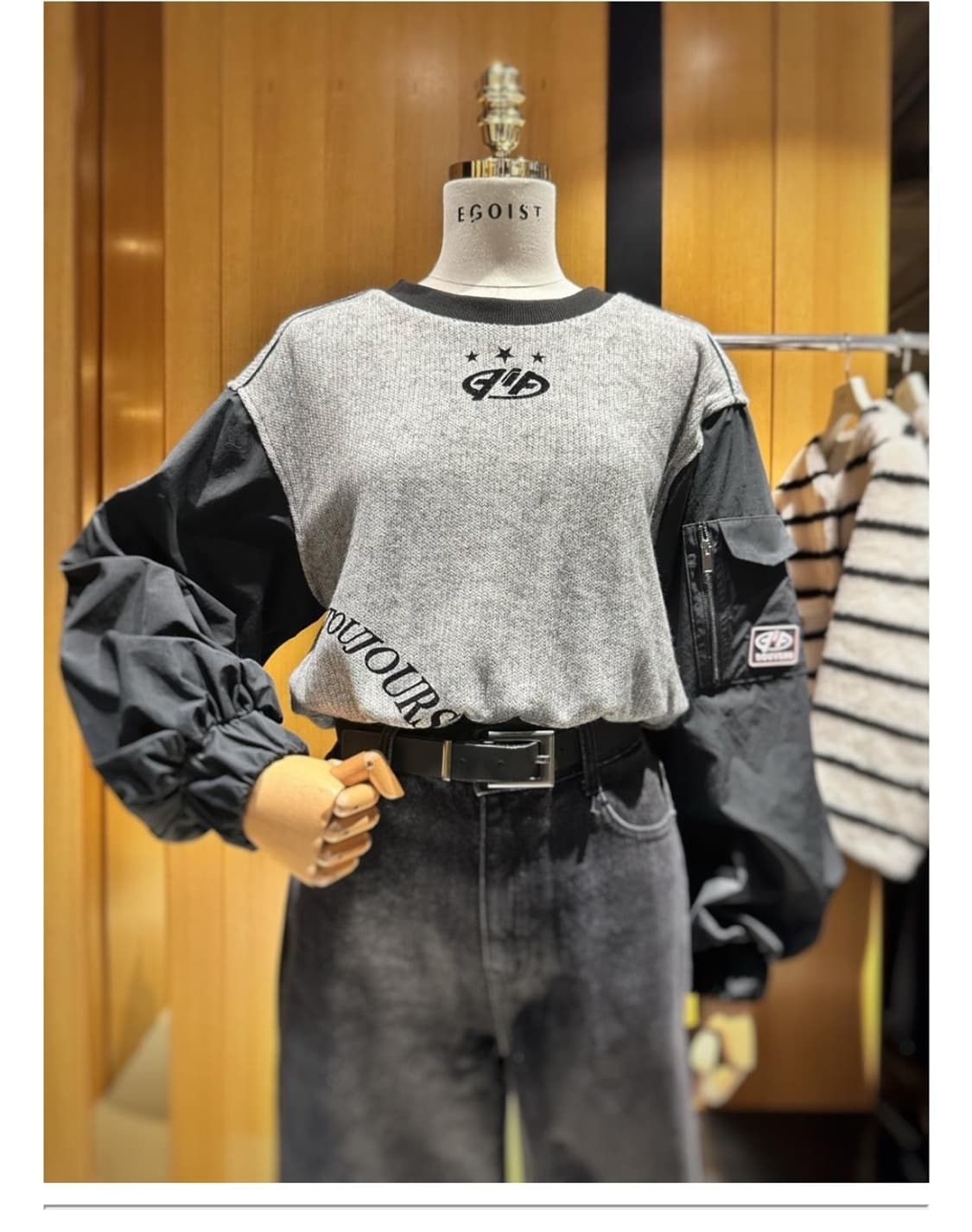 에고이스트 춘추동 니트포코노 긴팔티 55.66 상품이미지1