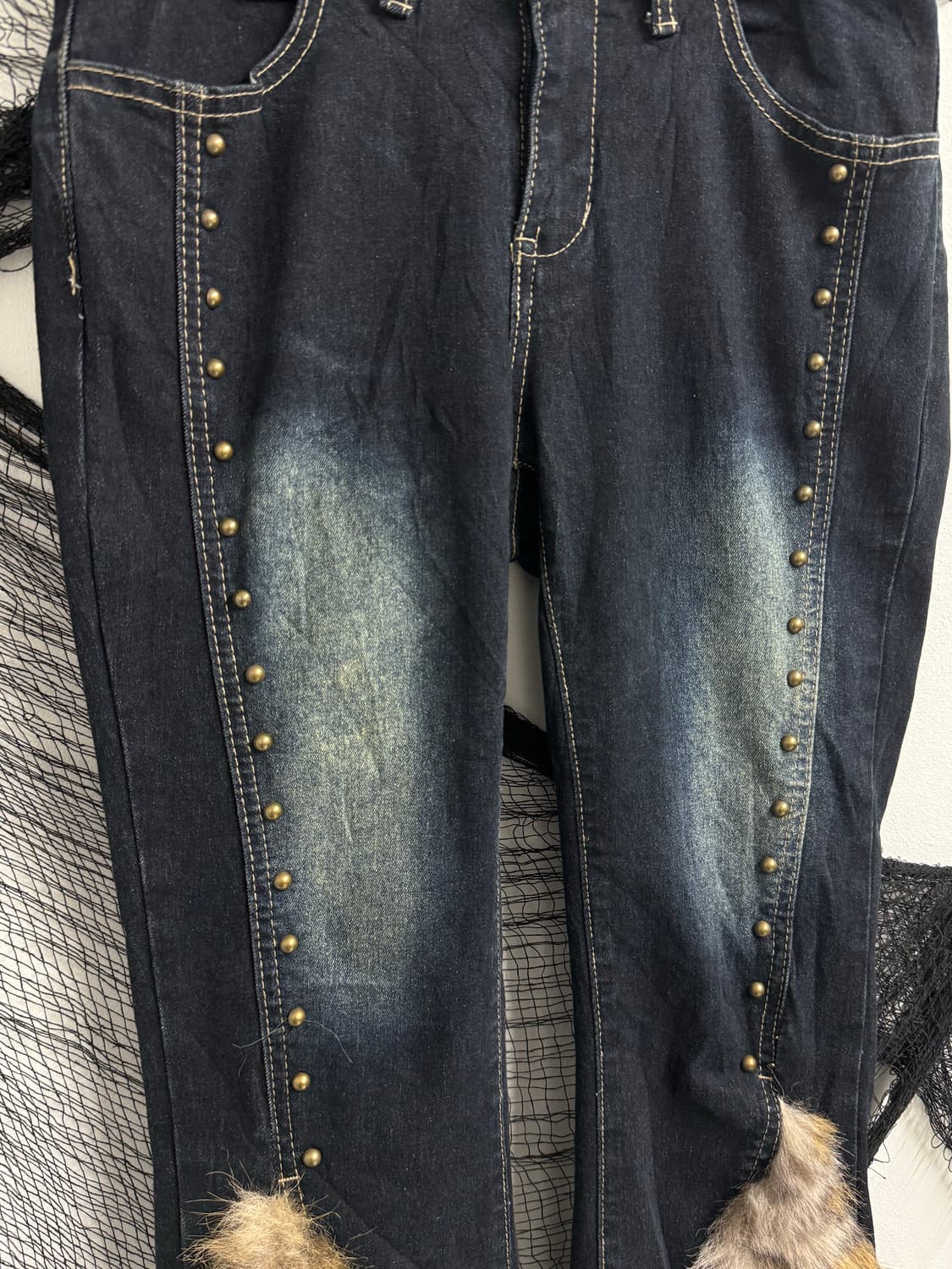 00s gal fur detailed bootscut jeans 상품이미지2