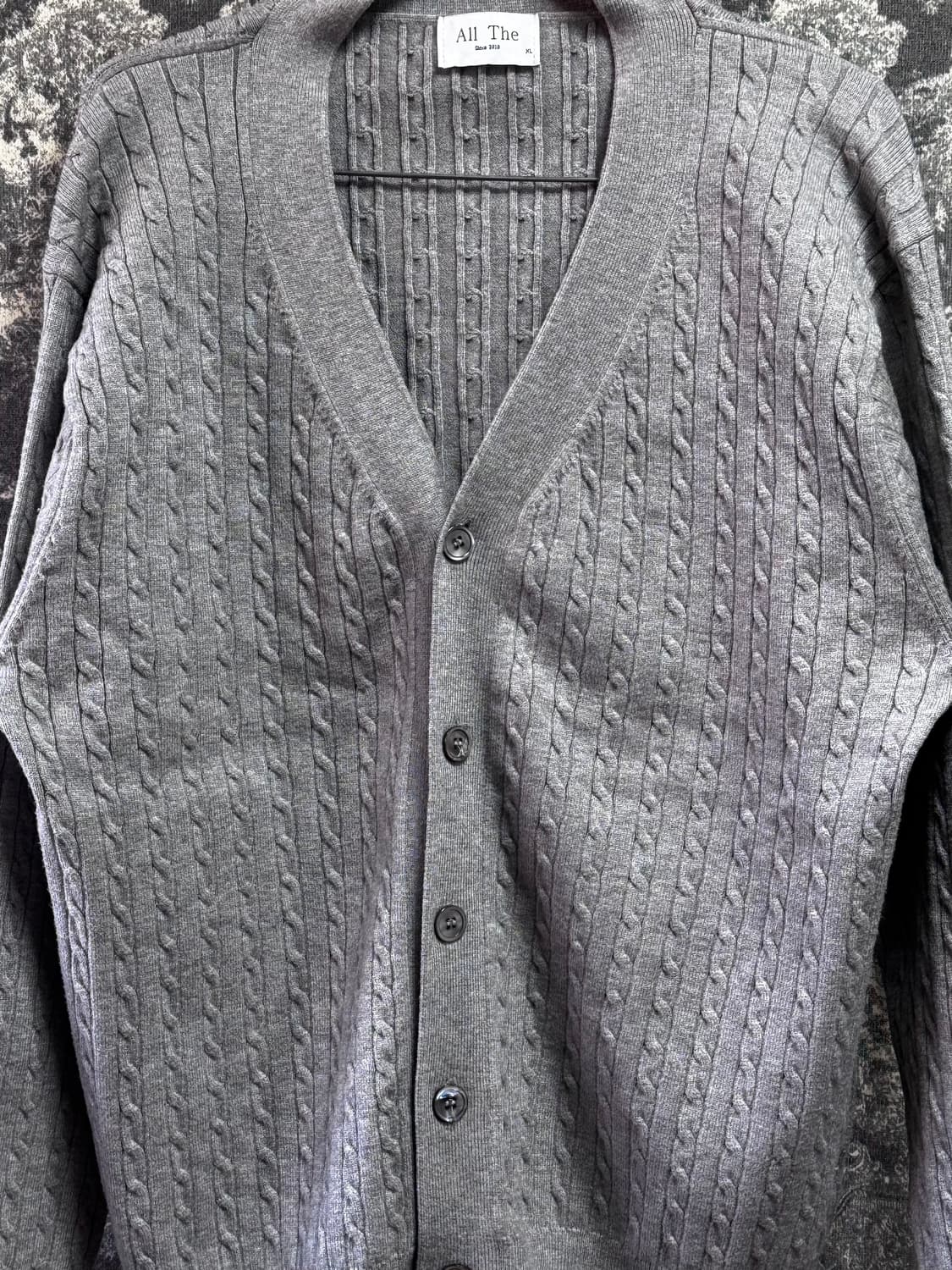 vintage 빈티지 브이넥 꽈배기 가디건 상품이미지3