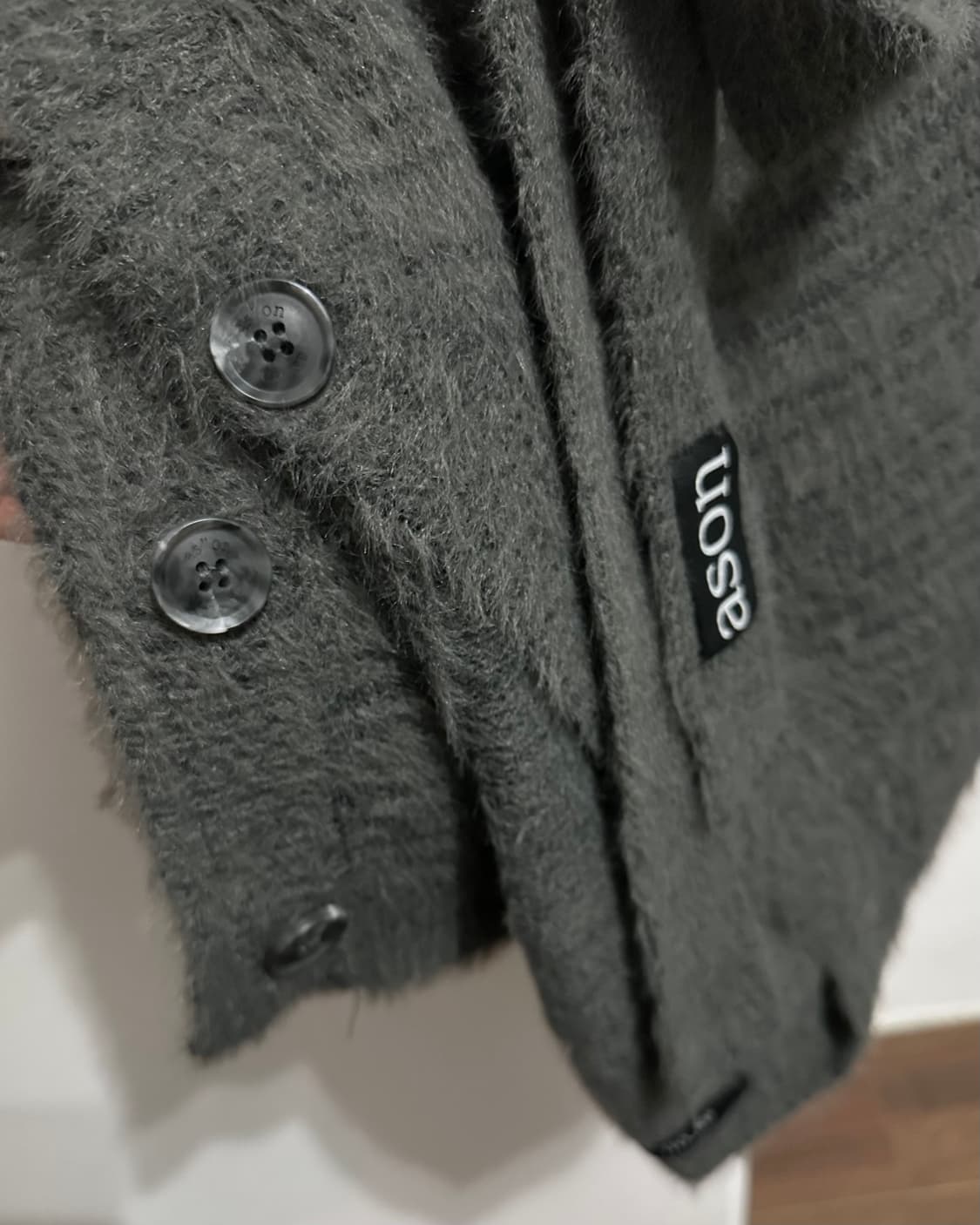 ASON LUCA TIE CARDIGAN CHARCOAL 상품이미지8