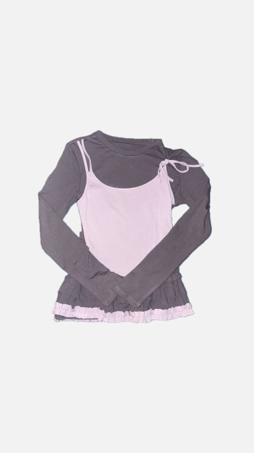 Lace Sleeveless Ribbon T 상품이미지3