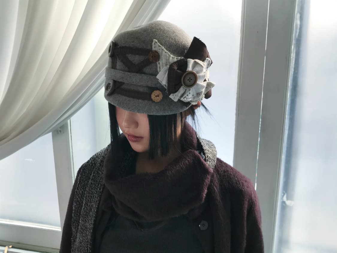 Antique patch flower napoleon riding cap 상품이미지7