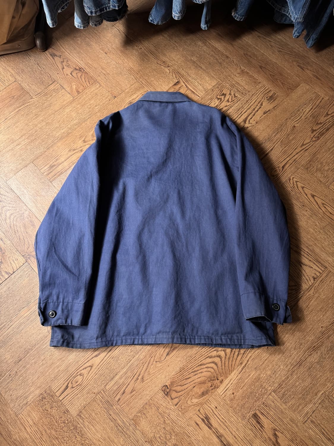 [L]90's 빈티지 워싱 트윌코튼 프렌치 워크 자켓 상품이미지6