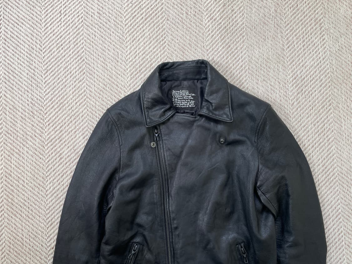 빈티지 퍼펙토 타입 더블 라이더 양가죽 레더 자켓  상품이미지4
