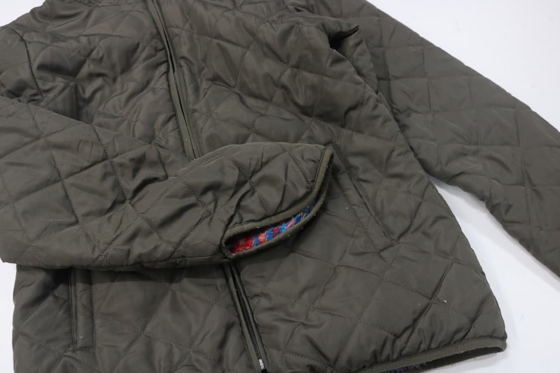 벤쿠베르(VENT COUVERT) 빈티지 카키 퀼팅 후드 자켓 (M) 상품이미지5