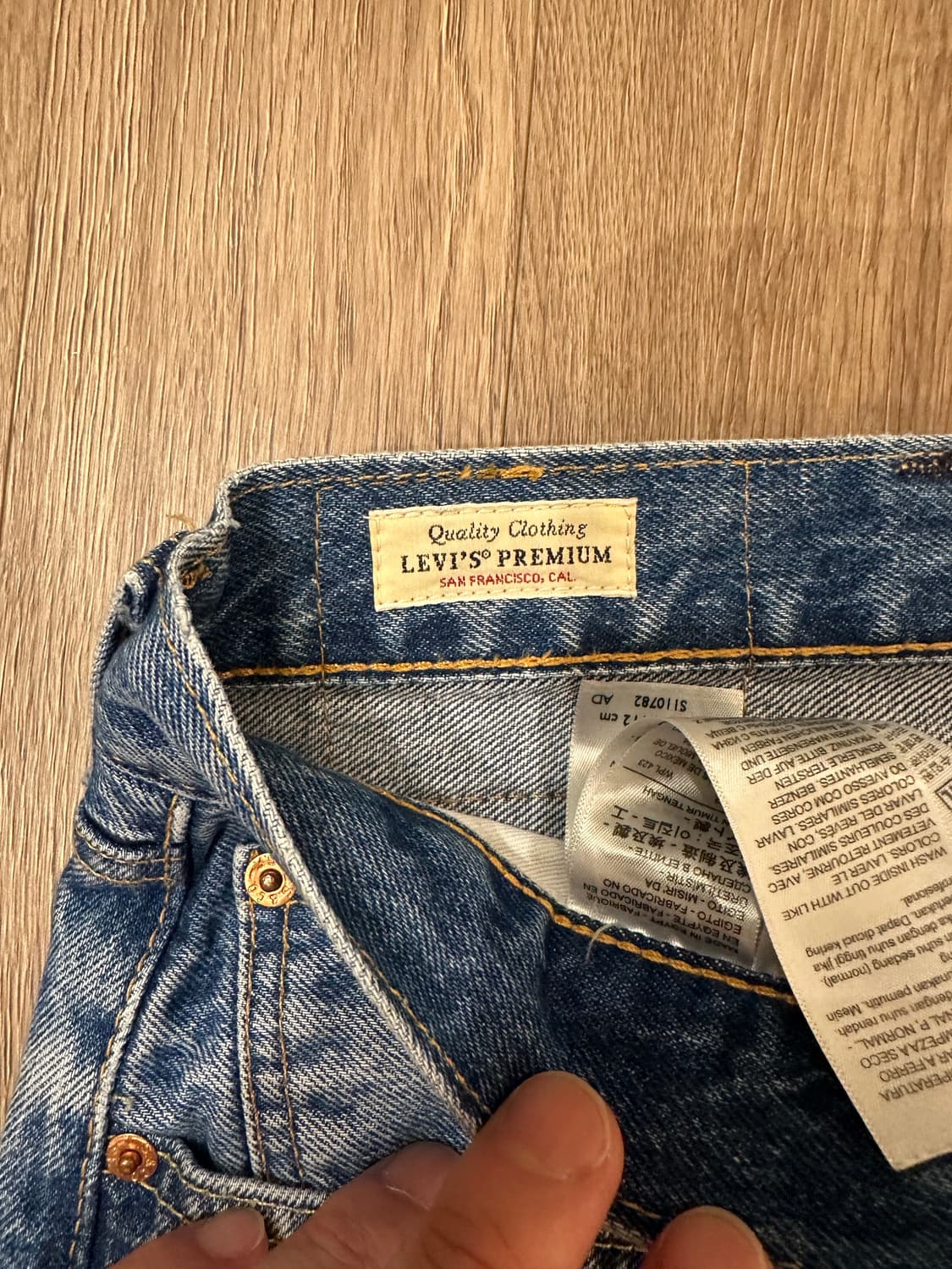 리바이스 501 워싱 데님 38x30 상품이미지3