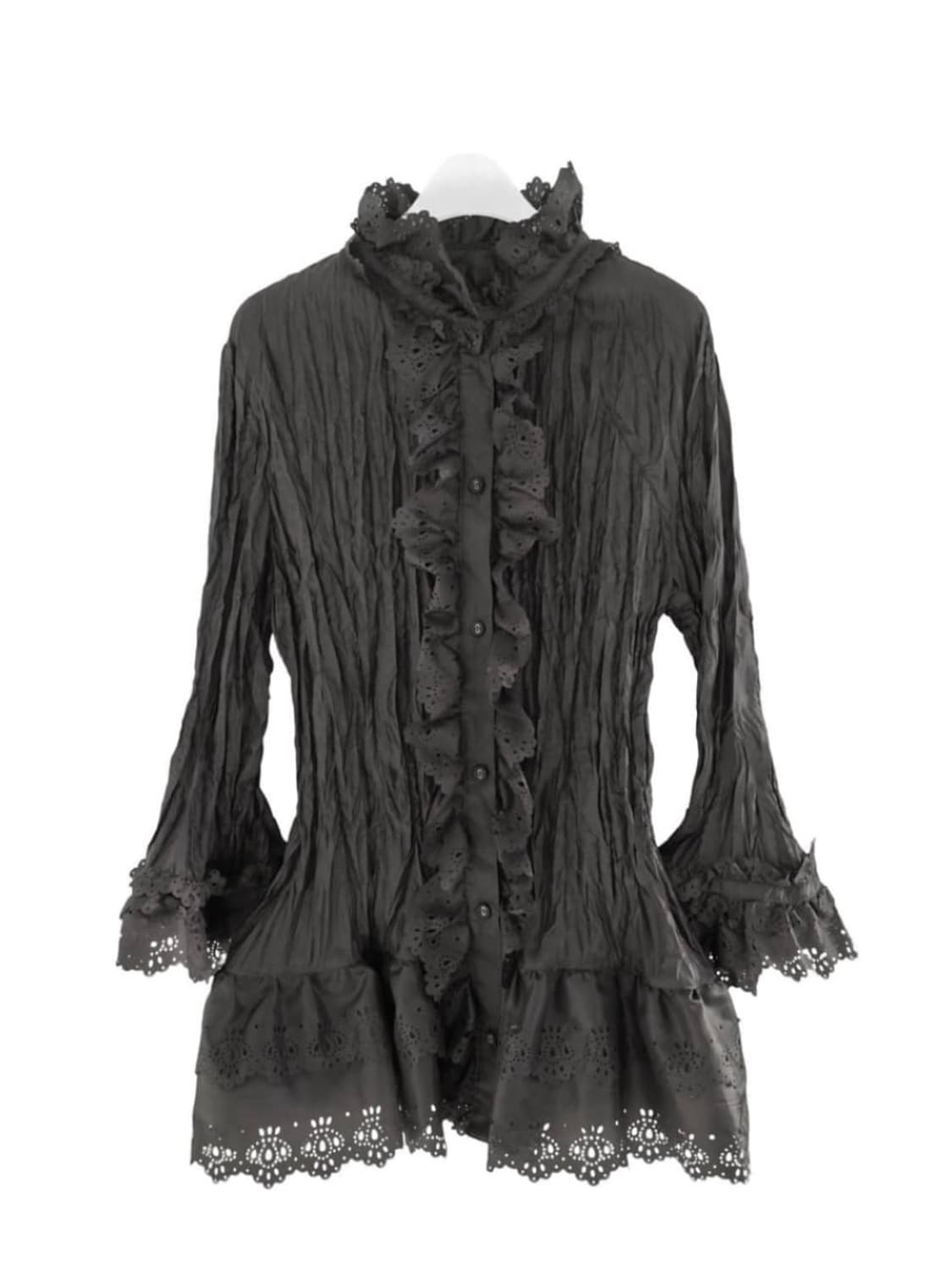 에옹쓰 Thornel Punching Blouse - charcoal 상품이미지1