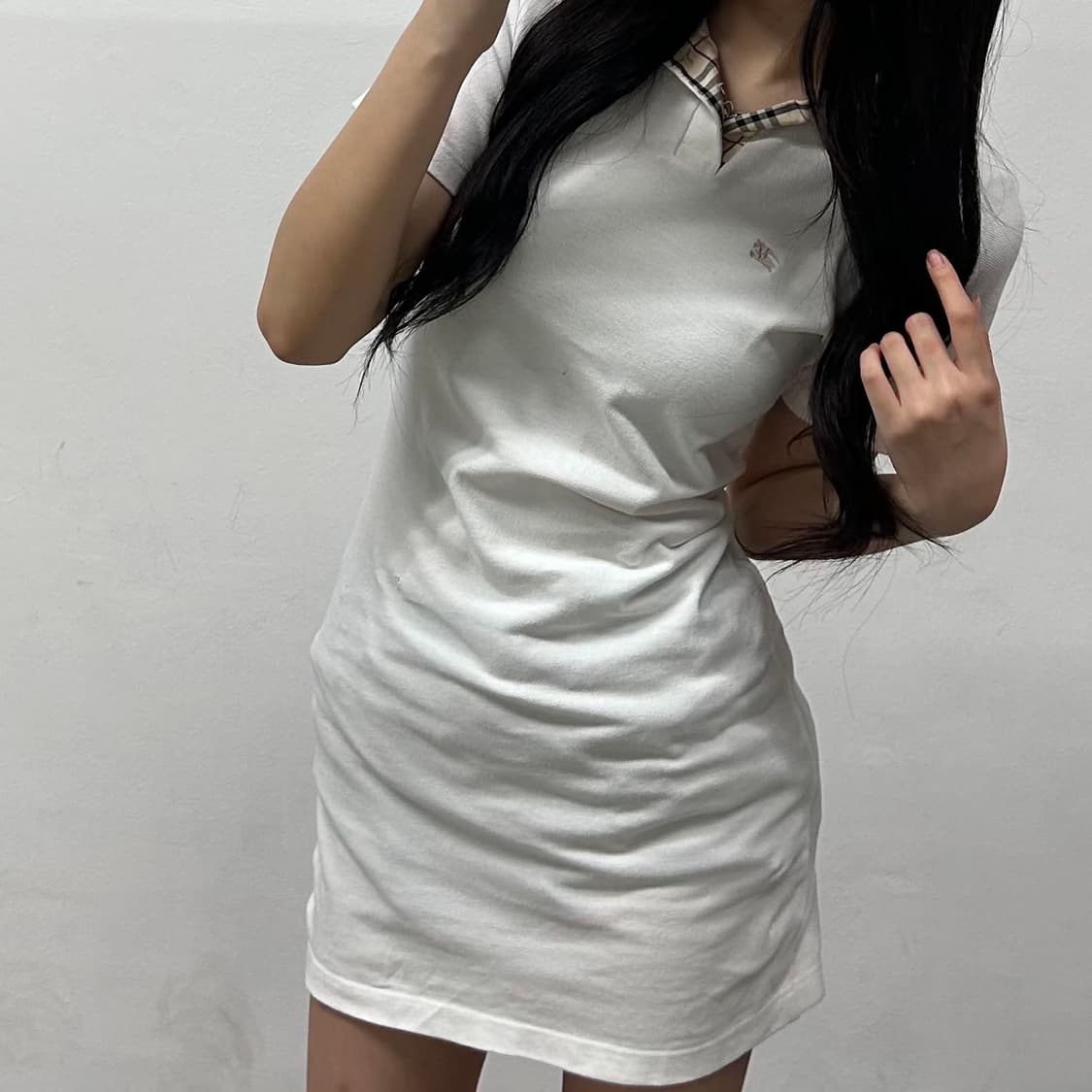 버버리 노바체크 pk 화이트 원피스(S) 상품이미지3