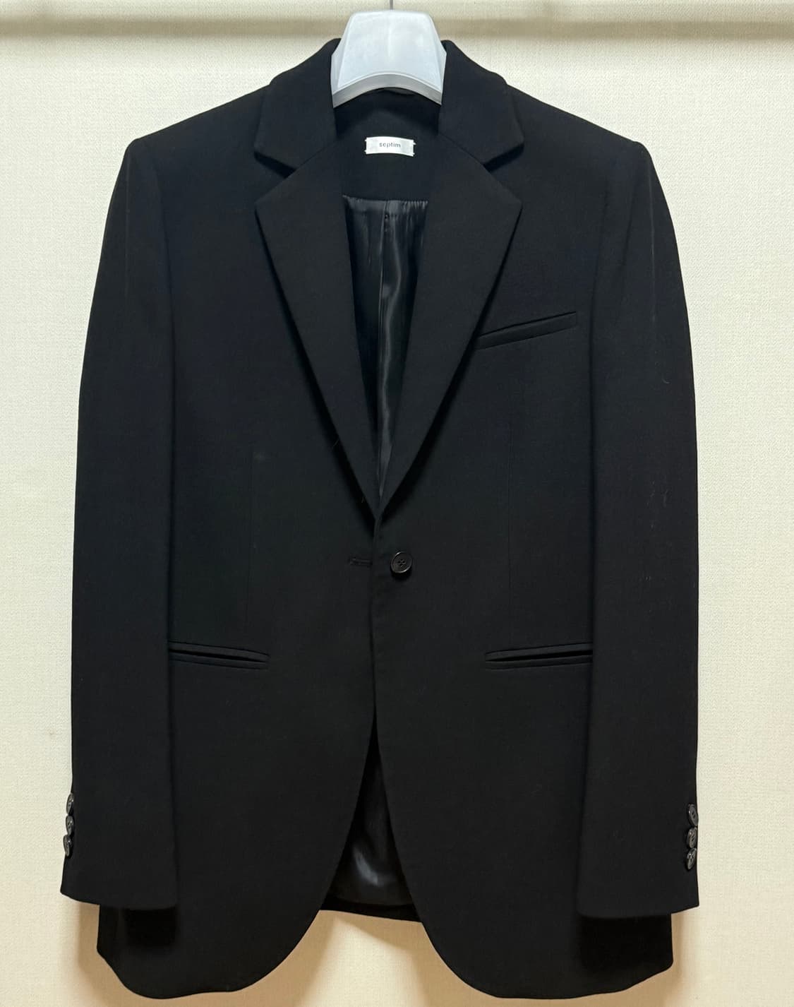 셉팀 WOOL SINGLE JACKET_BLACK (S사이즈) 상품이미지2