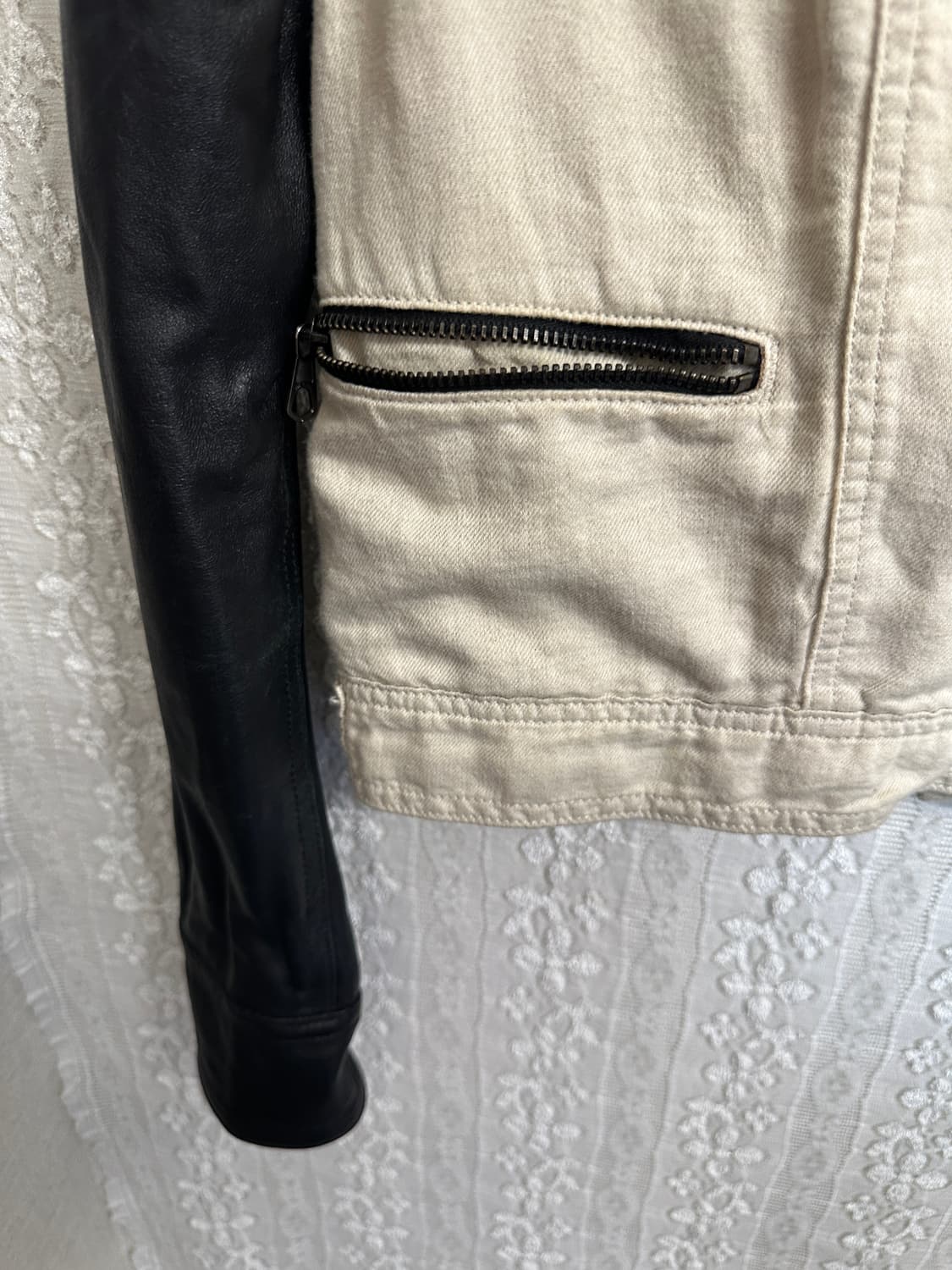 rag&bone 소매 레더 자켓 xs 상품이미지4
