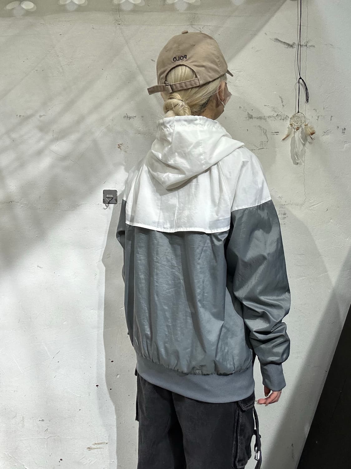 나이키 화이트 그레이 윈드러너 바람막이 트랙 자켓 S 상품이미지3