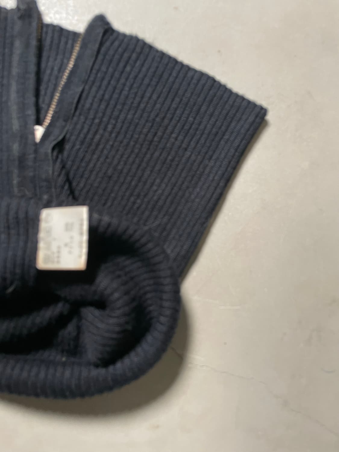 Ribbed Knit Zipper Neck Warmer 상품이미지3