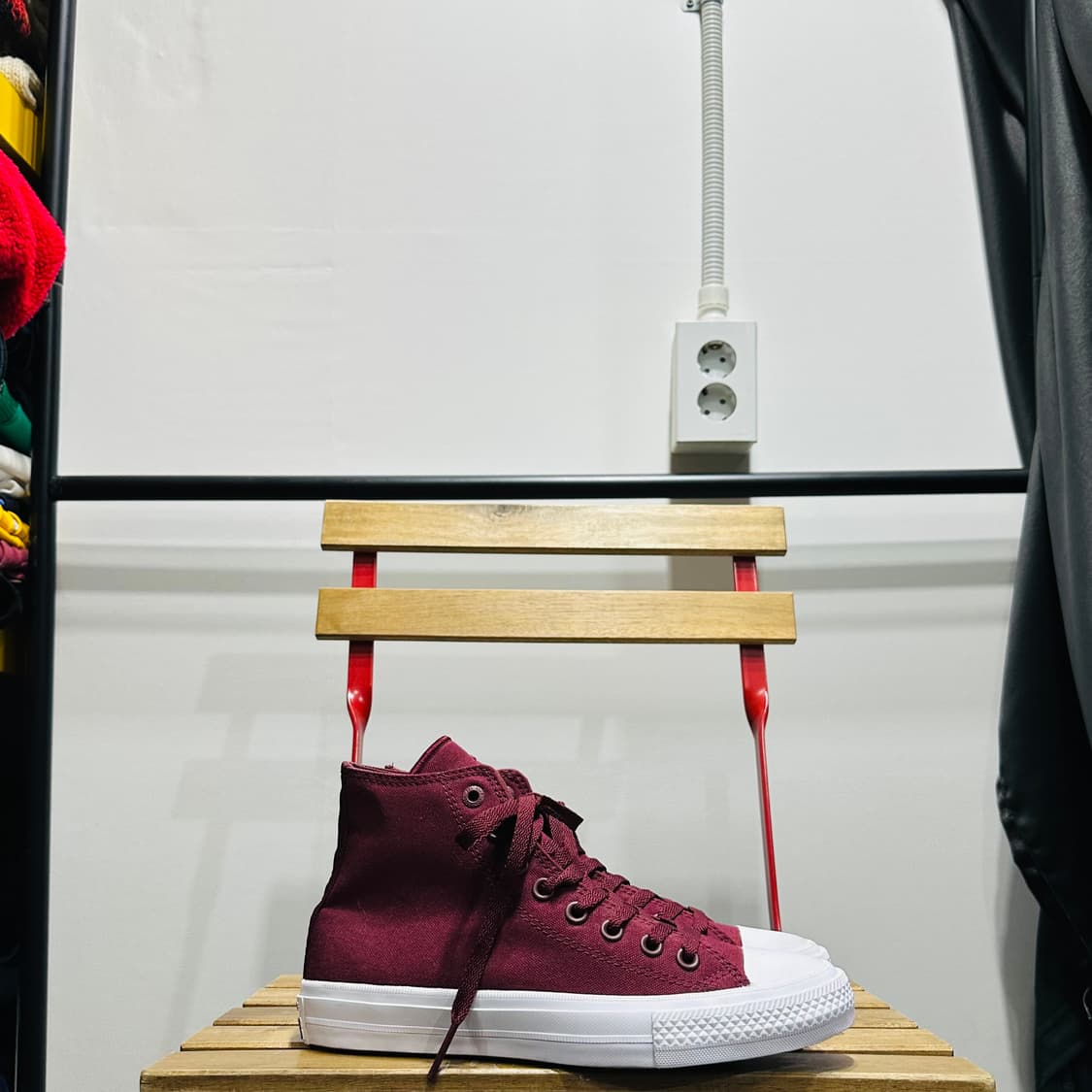 250) 컨버스 운동화 남녀 공용 신발 버거디 하이 스니커즈 상품이미지1