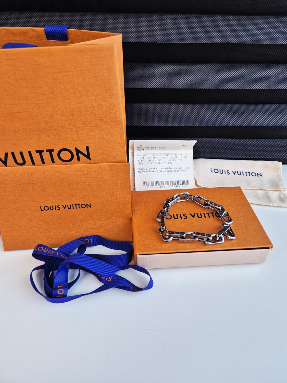 루이비통 버질아블로 체인팔찌 (풀구성) L사이즈 상태 매우 좋아요! 상품이미지1