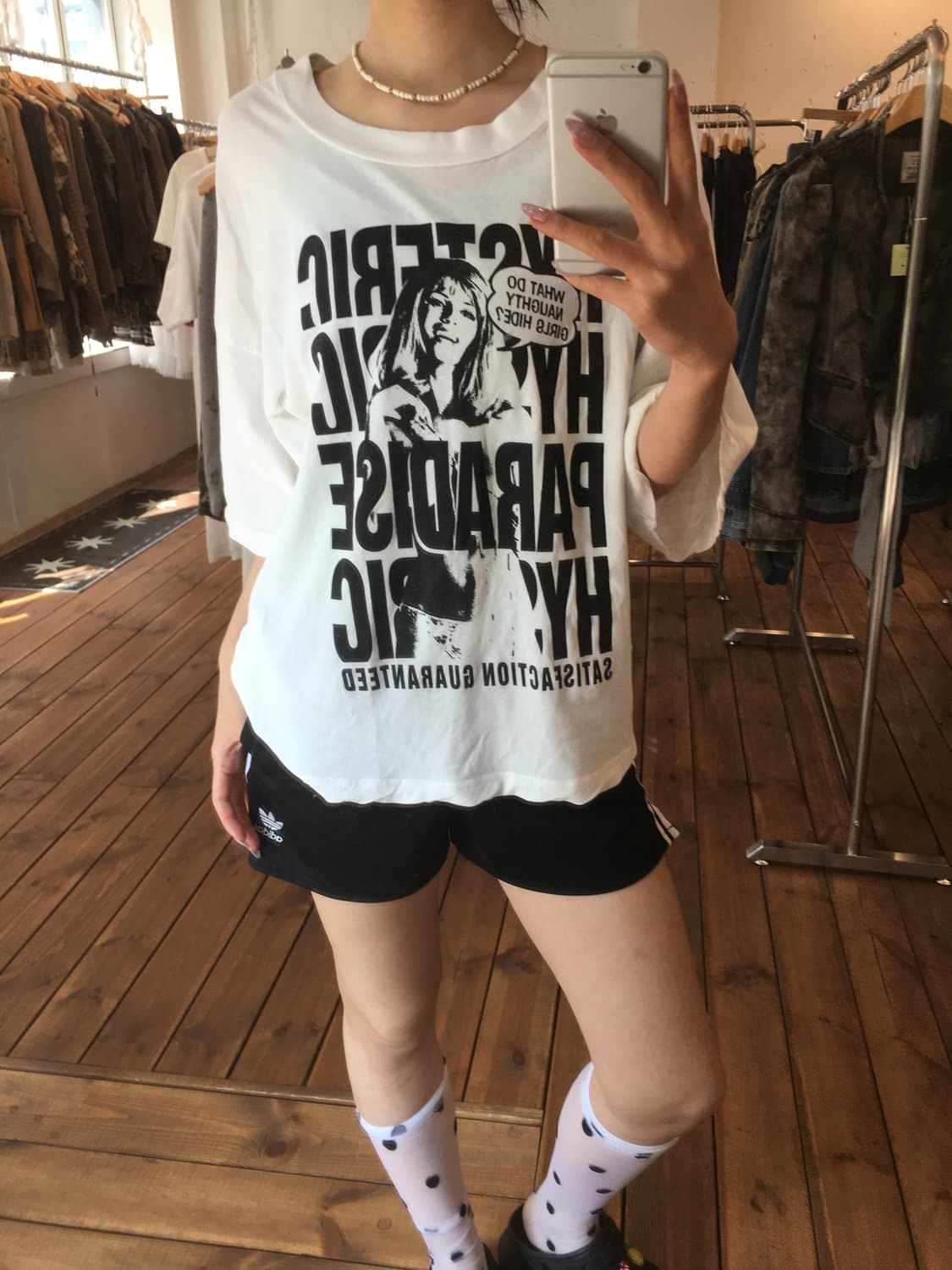 히스테릭글래머 화이트 히스걸 롱슬리브 상품이미지5