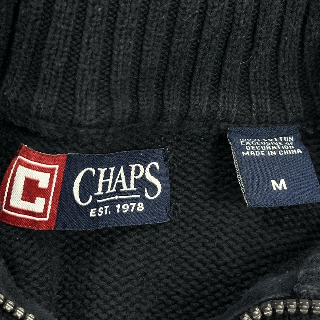 폴로 챕스 케이블 반집업 니트 (M) 상품이미지5