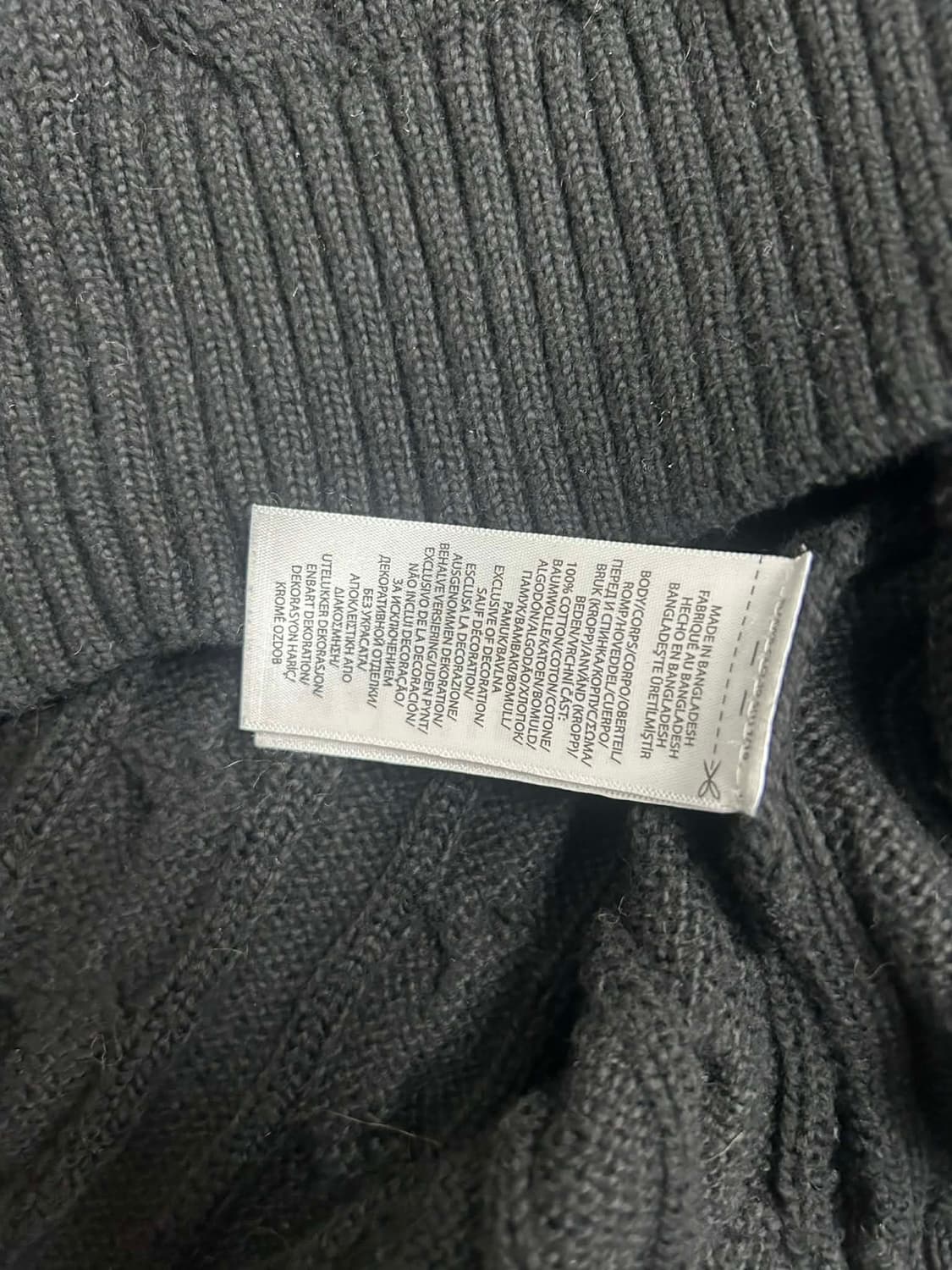[XXL] 폴로 랄프로렌 블랙 케이블 니트 하프 집업 상품이미지5