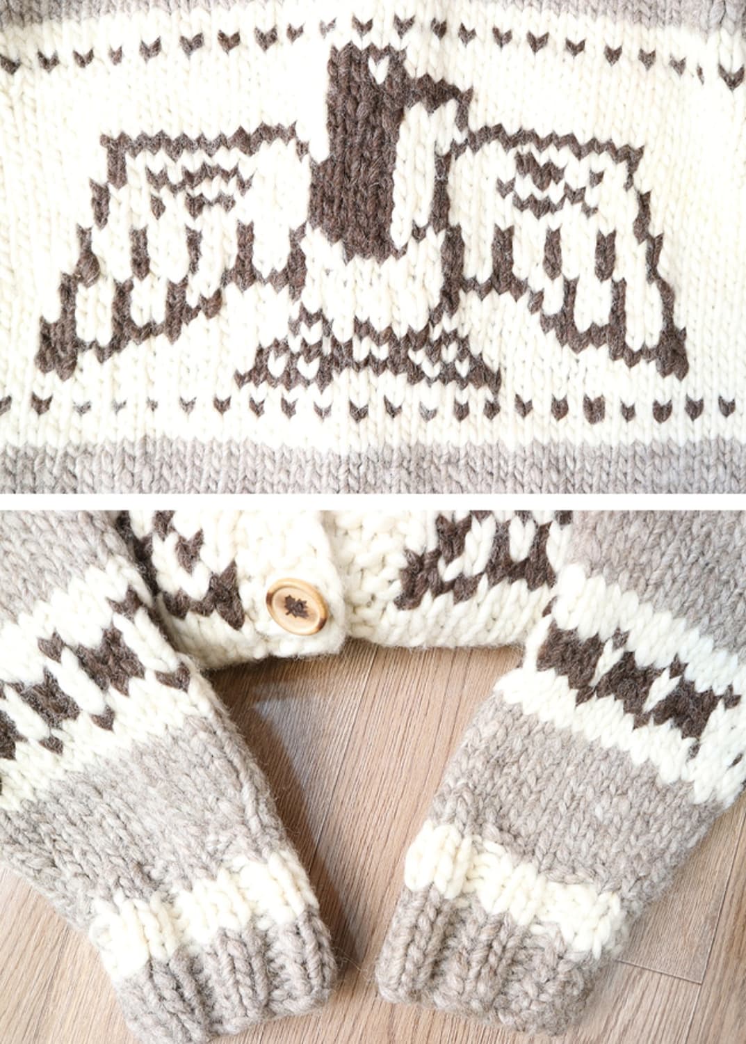 
KANATA 카나타 캐나다 핸드메이드 양모100% 인디언 코위찬 스웨터 상품이미지9